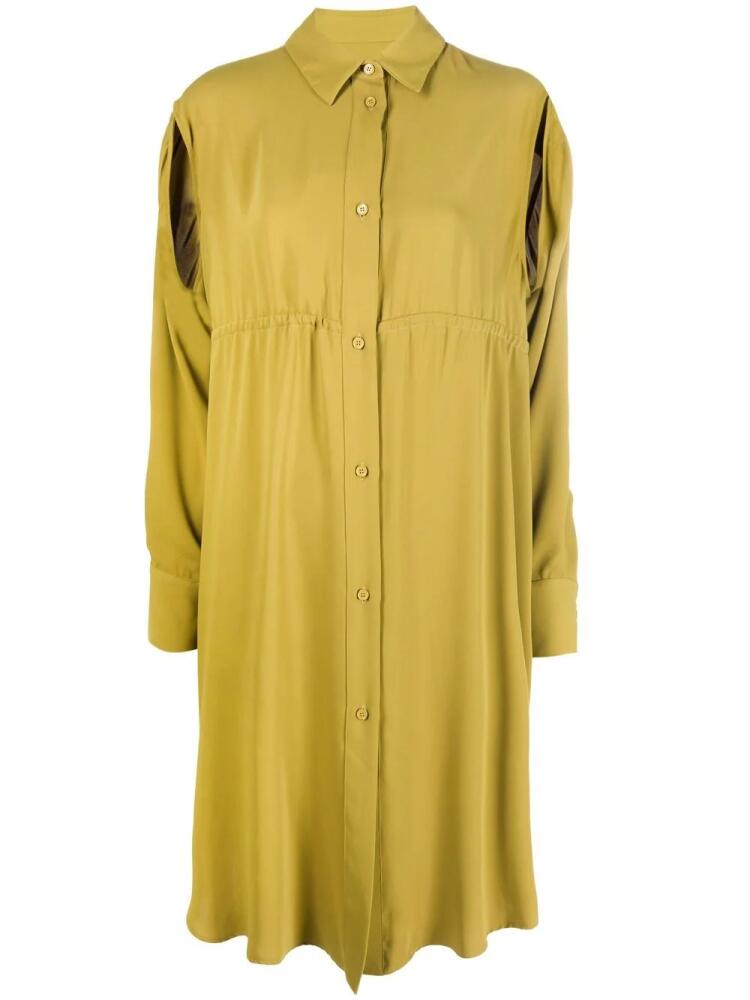 MM6 Maison Margiela slit-sleeved shirt dress - Green Cover