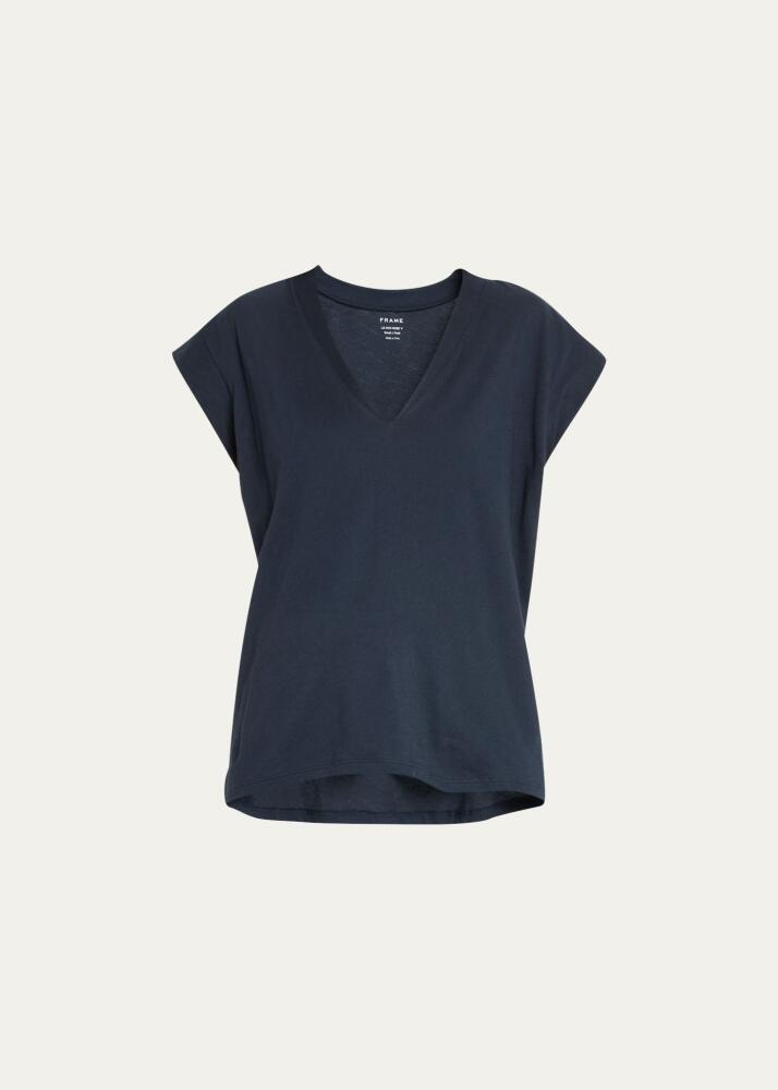 FRAME Le Mid Rise V-Neck Tee Cover