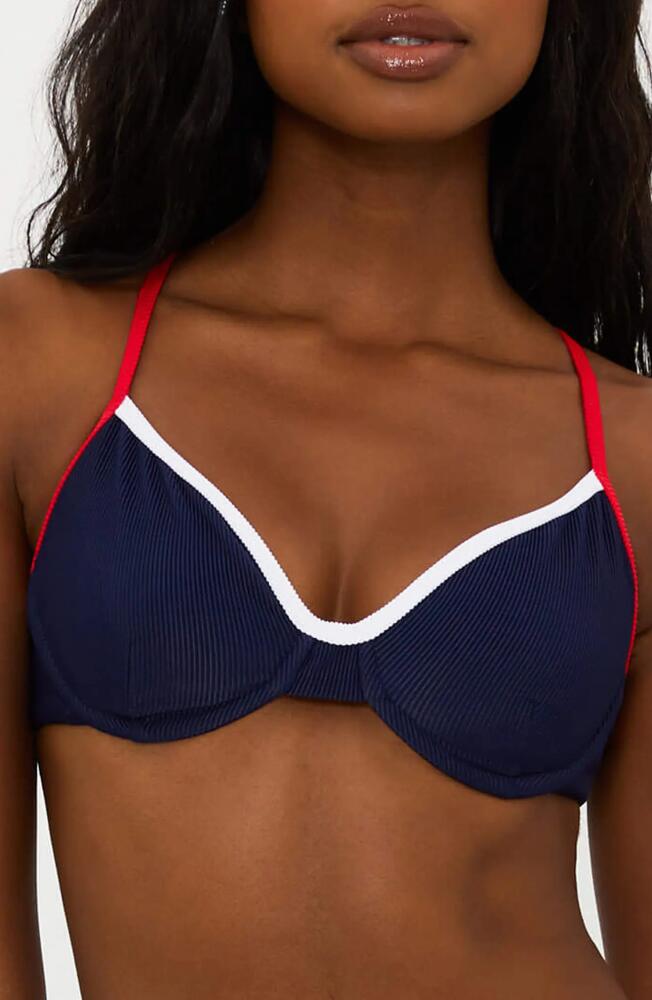 Beach Riot Kori Colorblock Underwire Bikini Top in Americana Colorblock Cover