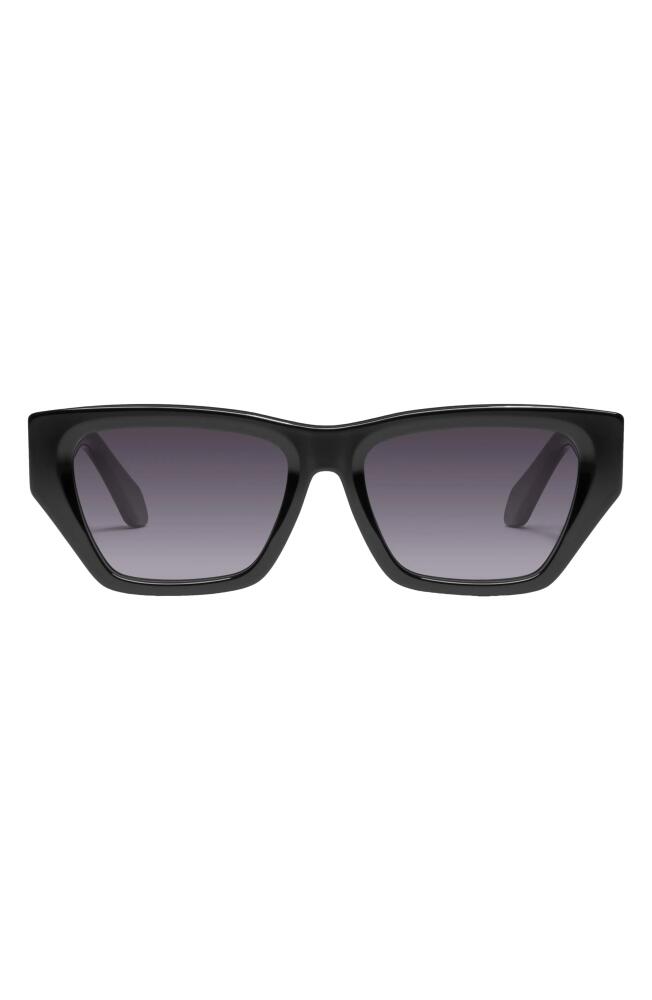 Quay Australia No Apologies 40mm Gradient Square Sunglasses in Black /Smoke Cover