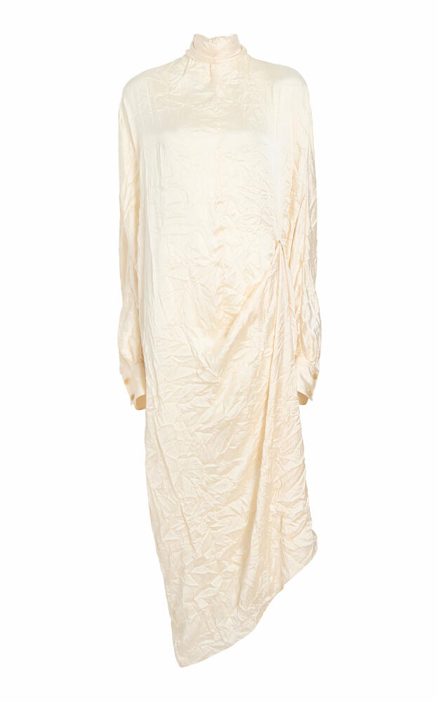 Khaite - Bexley Asymmetric Satin Midi Dress - Off-White Cover