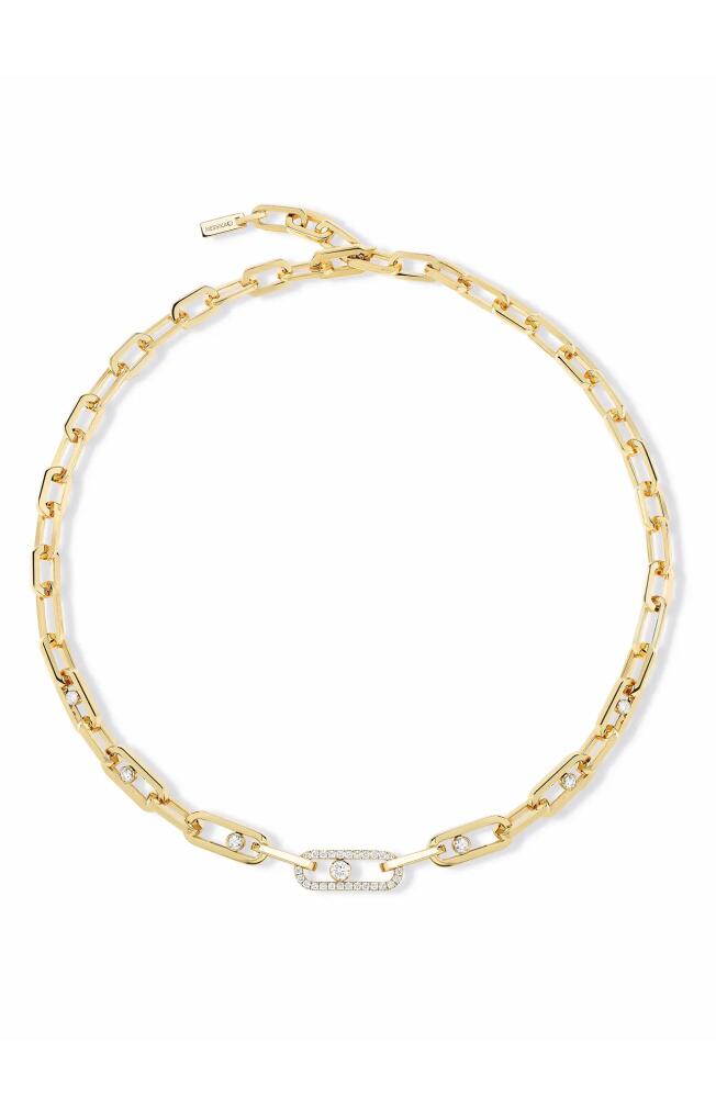 Messika Move Link Diamond Necklace in Yellow Gold Cover