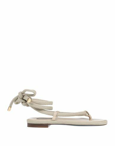 Patrizia Pepe Woman Thong sandal Beige Textile fibers Cover