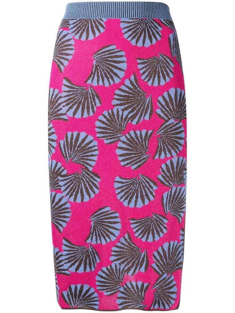 DVF Diane von Furstenberg Hazel jacquard knitted skirt - Pink Cover