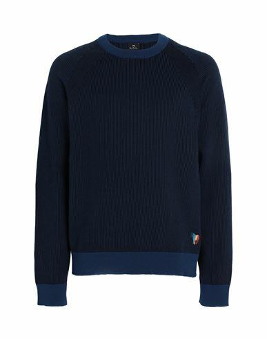 Ps Paul Smith Man Sweater Midnight blue Organic cotton Cover