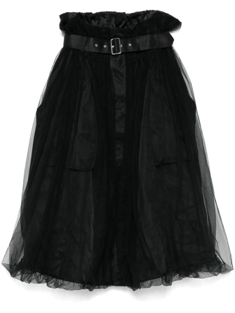 Noir Kei Ninomiya belted midi skirt - Black Cover