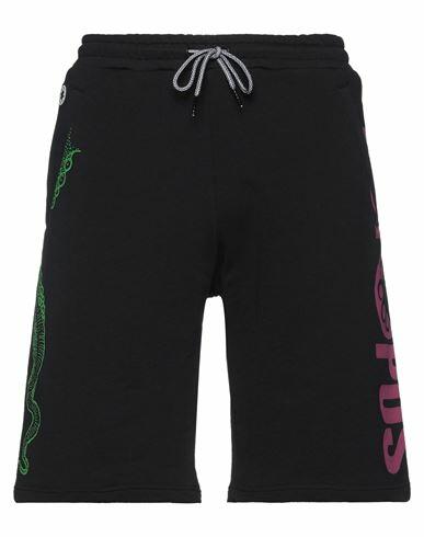 Octopus Man Shorts & Bermuda Shorts Black Cotton Cover