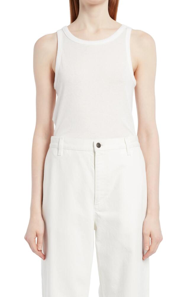 The Row Frankie Rib Organic Cotton Tank Top in White Cover