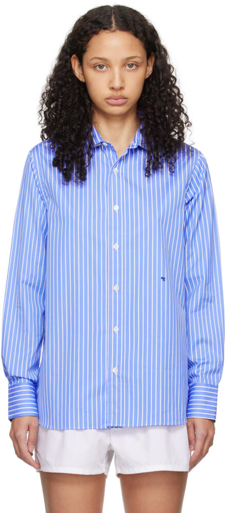 HommeGirls Blue Stripe Shirt Cover