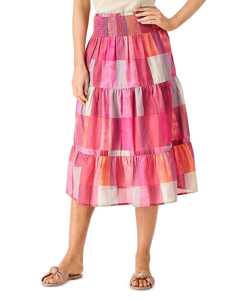 Nic+Zoe Sunset Plaid Midi Skirt Cover