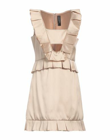 Nora Barth Woman Mini dress Beige Polyester, Silk Cover