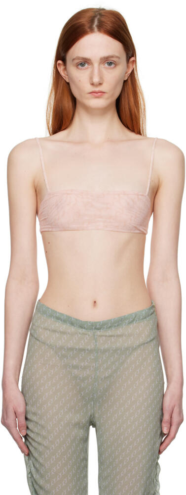 Jade Cropper SSENSE Exclusive Pink Bra Cover