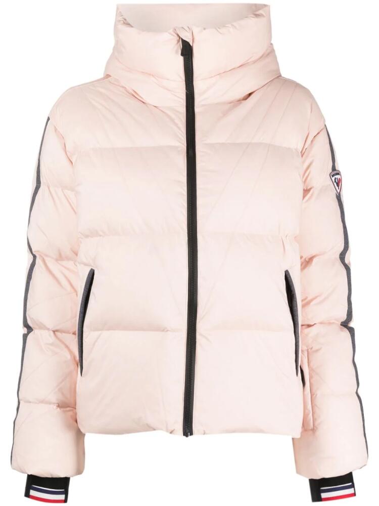 Rossignol stripe-detail hooded puffer jacket - Pink Cover