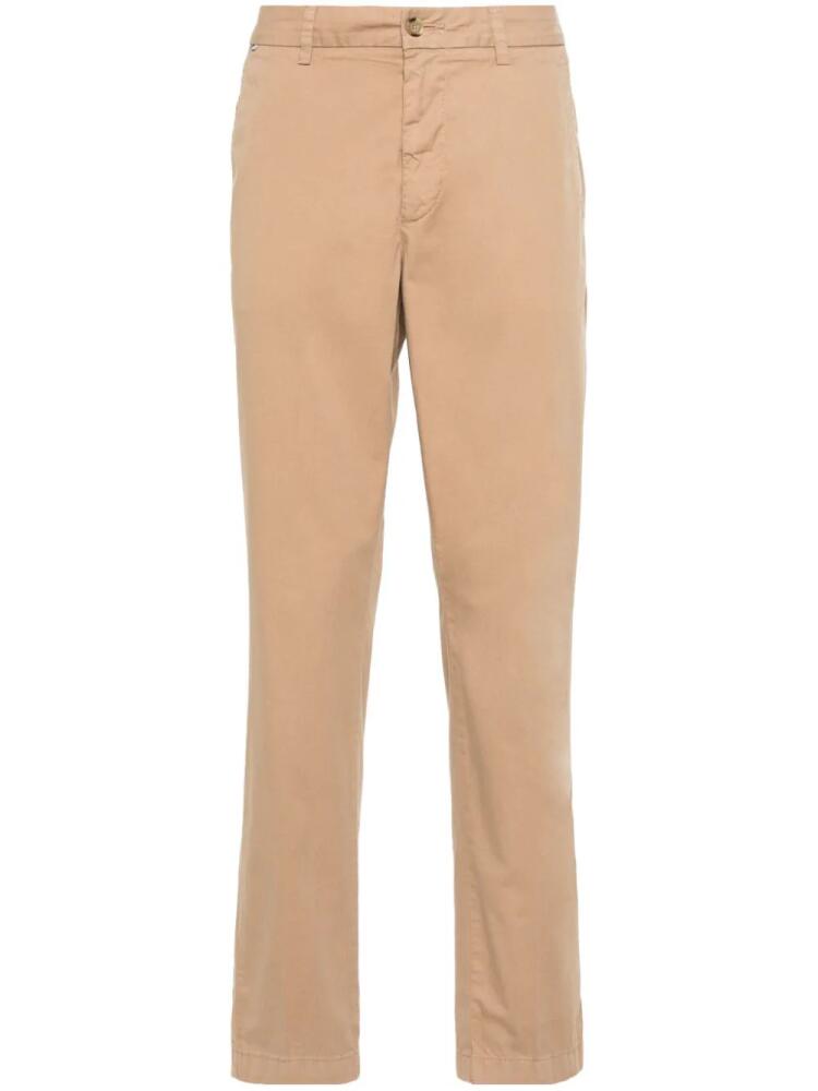 BOSS logo-patch straight trousers - Neutrals Cover