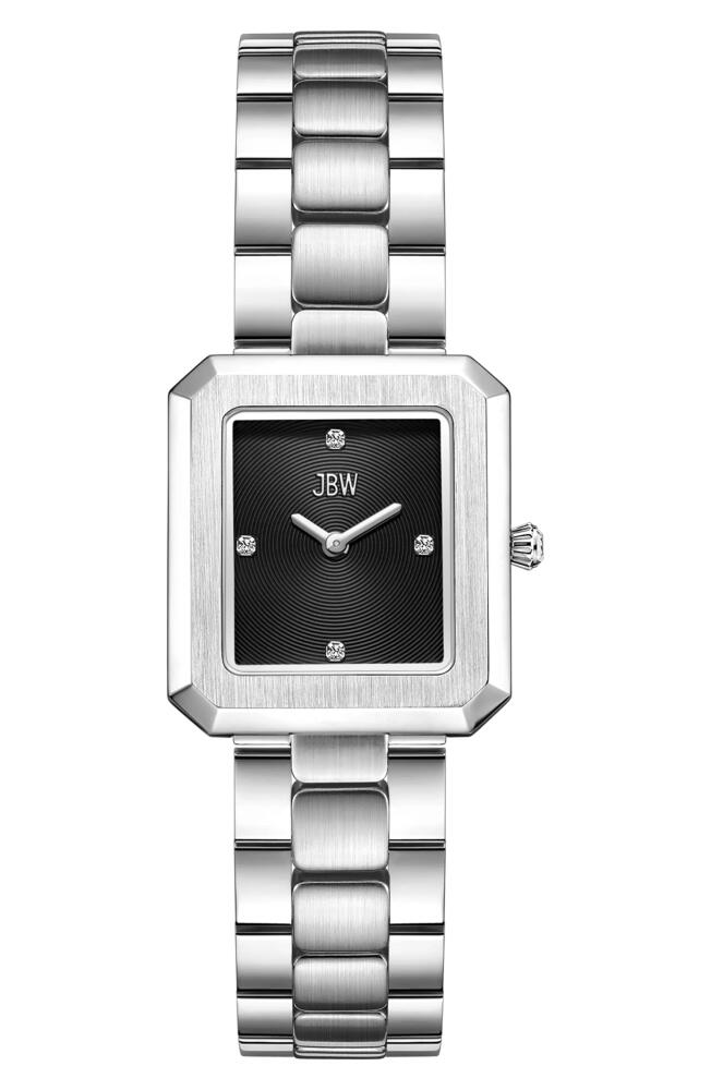 JBW Arc Single Essential Lab Created Diamond Bracelet Watch, 23mm in Stainless Steel Cover