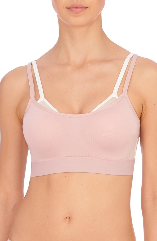 Natori Gravity Contour Underwire Sports Bra in Rose Beige/Warm White Cover