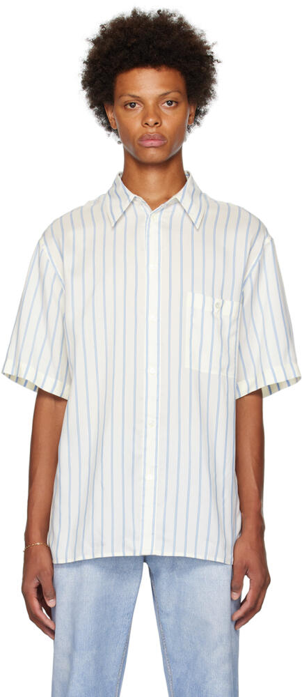 Bottega Veneta Off-White Striped Shirt Cover