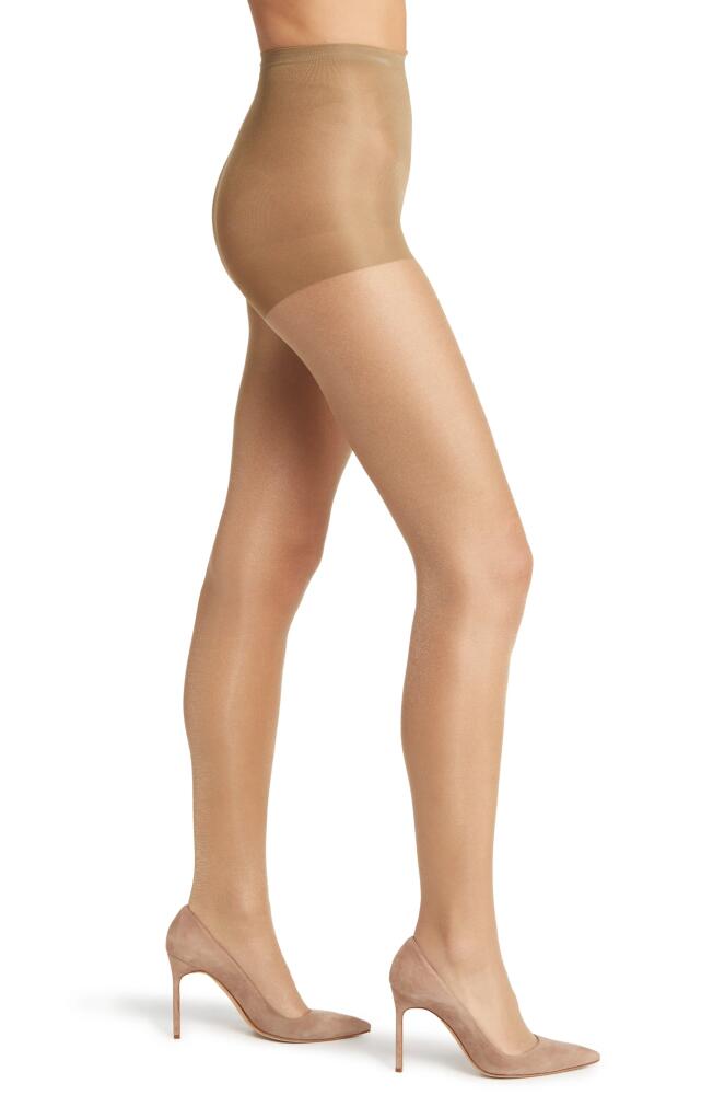 Nordstrom Glossy Sheer Control Top Tights in Soft Taupe Cover