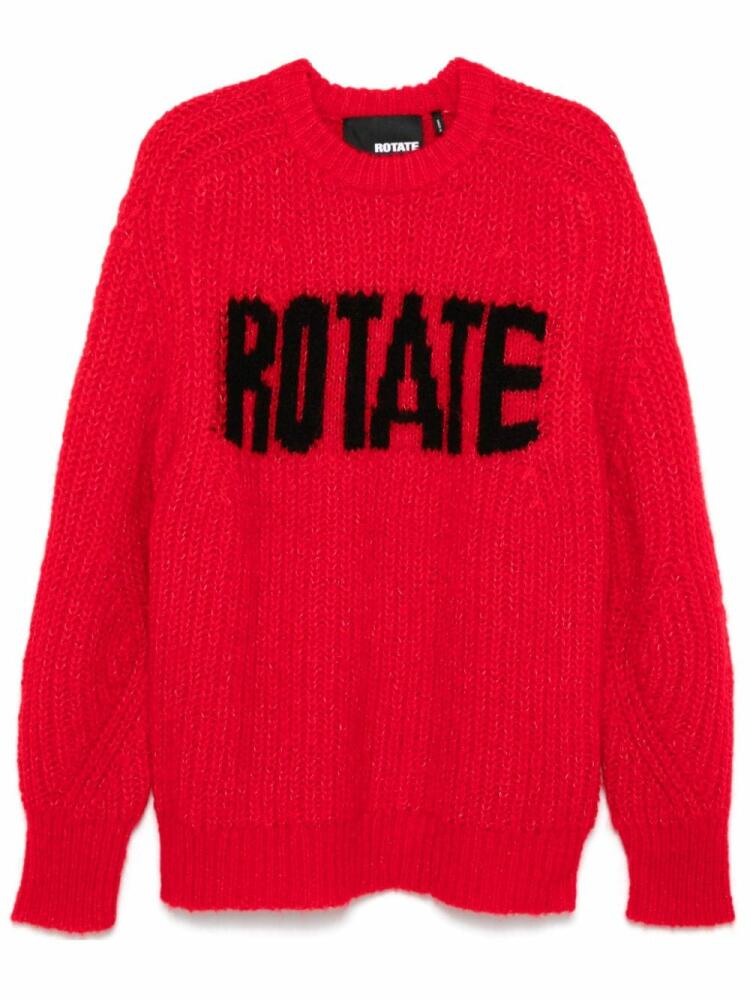 ROTATE BIRGER CHRISTENSEN logo-intarsia sweater - Red Cover