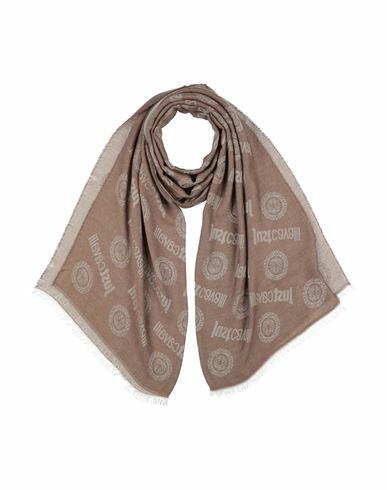 Just Cavalli Woman Scarf Light brown Viscose, Modal Cover