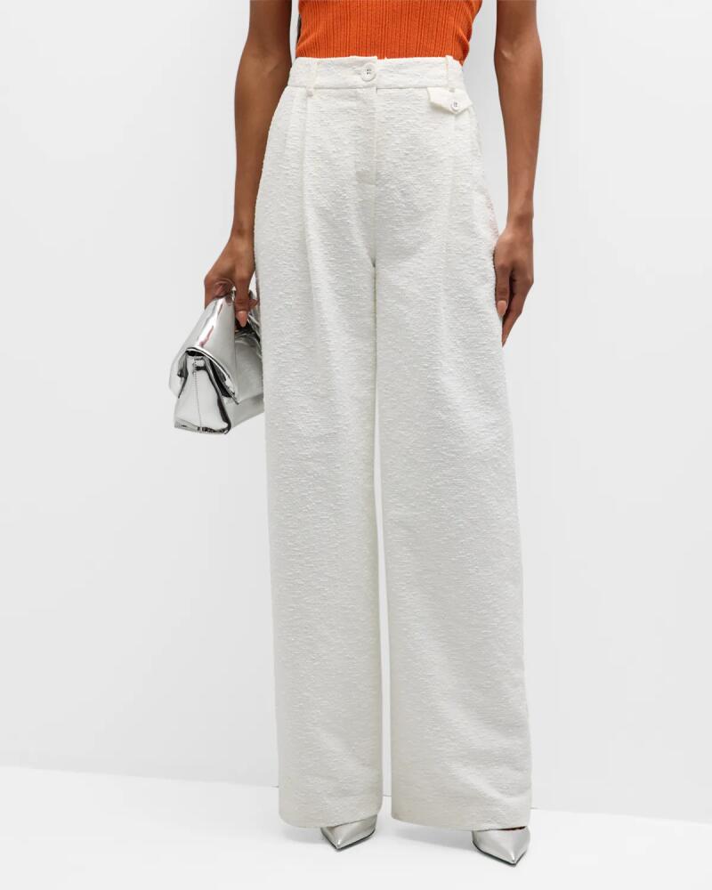 Anna Quan Nico Pleated Straight-Leg Pants Cover