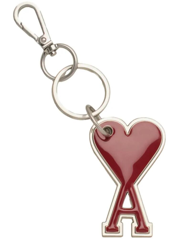 AMI Paris Ami de Coeur-shaped keyring - Silver Cover