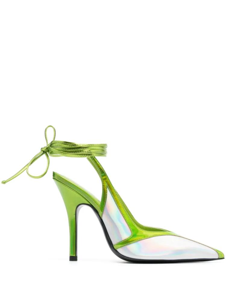 The Attico Venus 120mm leather pumps - Green Cover