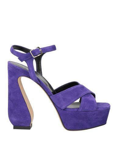 Si Rossi By Sergio Rossi Woman Sandals Purple Soft Leather Cover