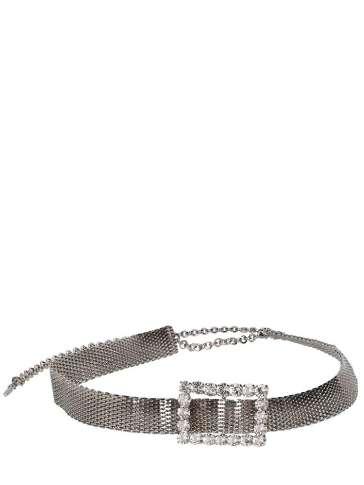 ALESSANDRA RICH Chain Belt W/ Crystal Buckle Cover