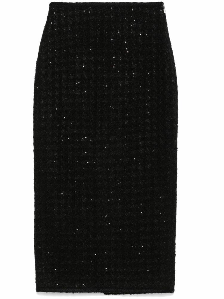 ROTATE BIRGER CHRISTENSEN bouclé midi skirt - Black Cover