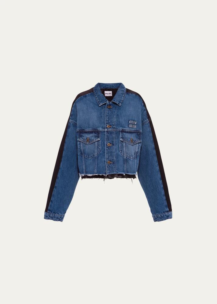 Miu Miu Raw-Cut Denim Jacket Cover