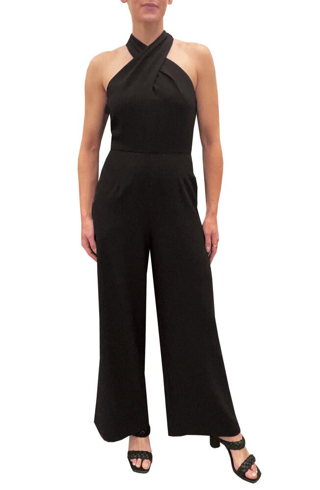 Julia Jordan Halter Neck Sleeveless Jumpsuit in Black Cover