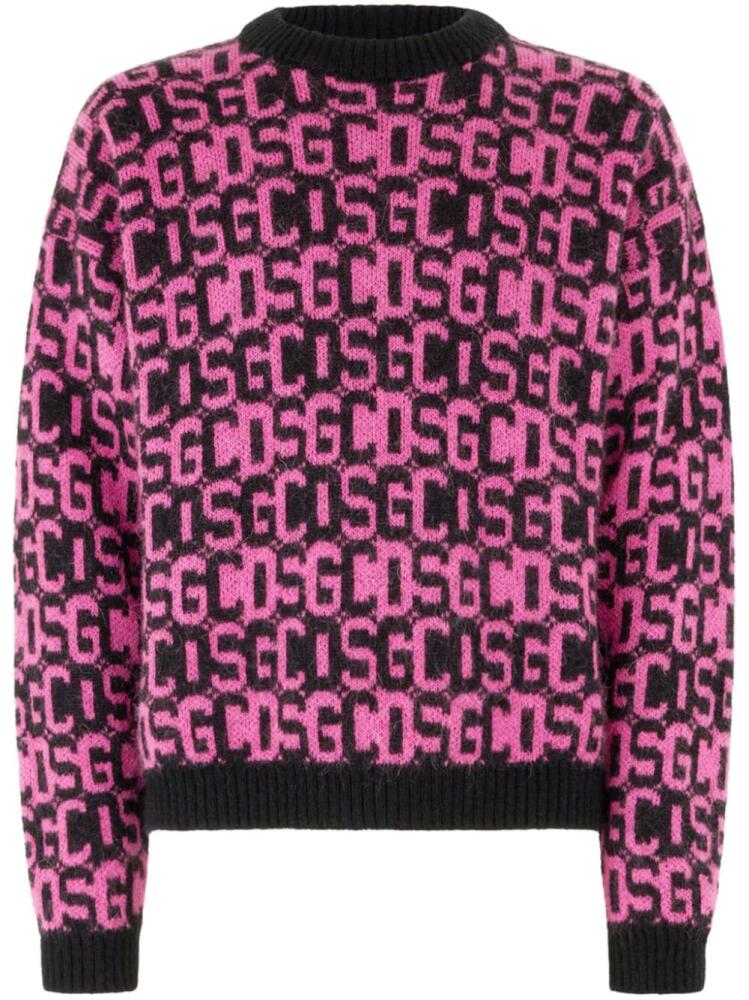 GCDS intarsia-knit logo jumper - Black Cover