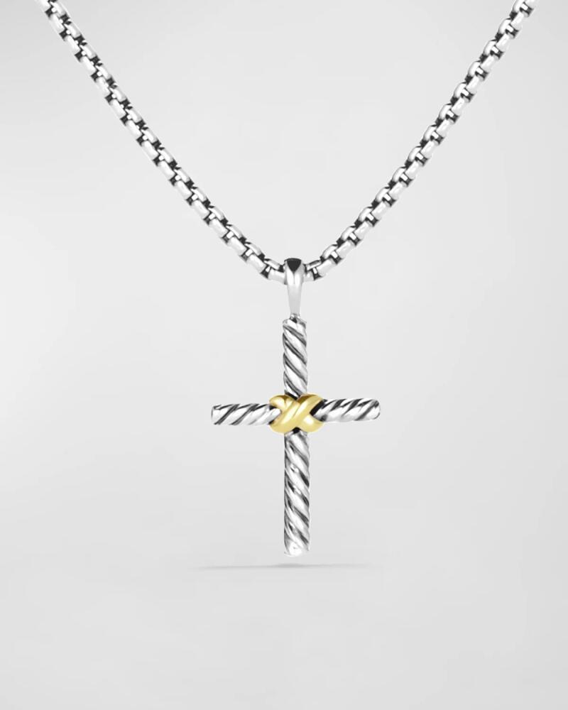 David Yurman Petite X Cross with Gold on Chain Cover