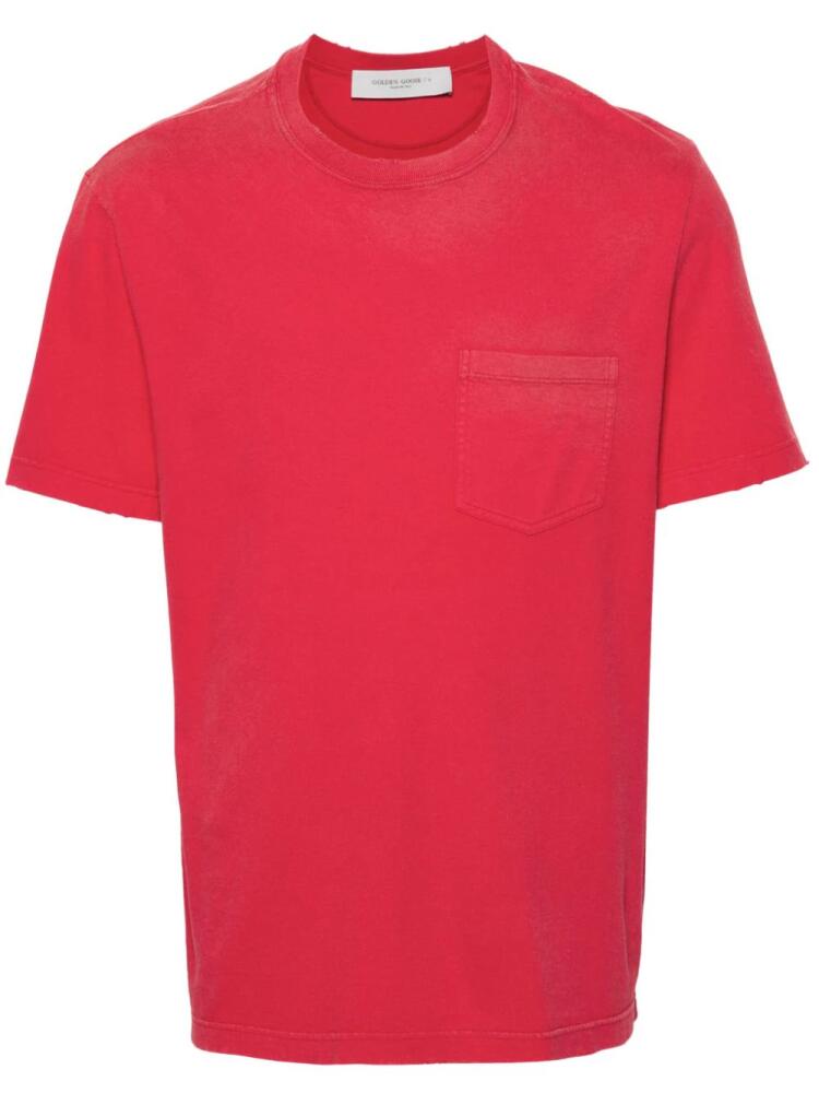 Golden Goose logo-print T-shirt - Red Cover