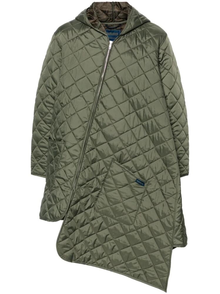 Comme Des Garçons Shirt asymmetric parka coat - Green Cover