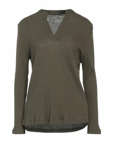 Majestic Filatures Woman Sweater Military green Cotton, Modal, Cashmere, Elastane Cover