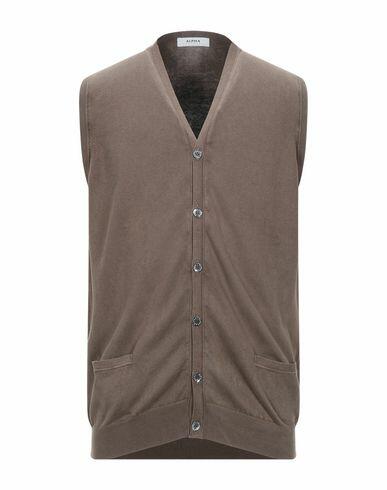 Alpha Studio Man Cardigan Khaki Cotton Cover