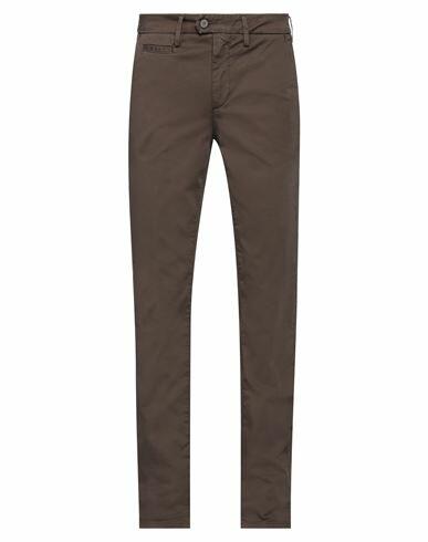 Teleria Zed Man Pants Dark brown Cotton, Elastane Cover