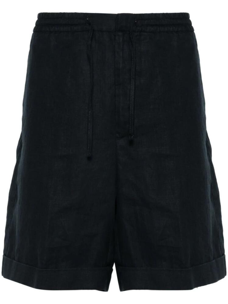 Canali linen bermuda shorts - Blue Cover