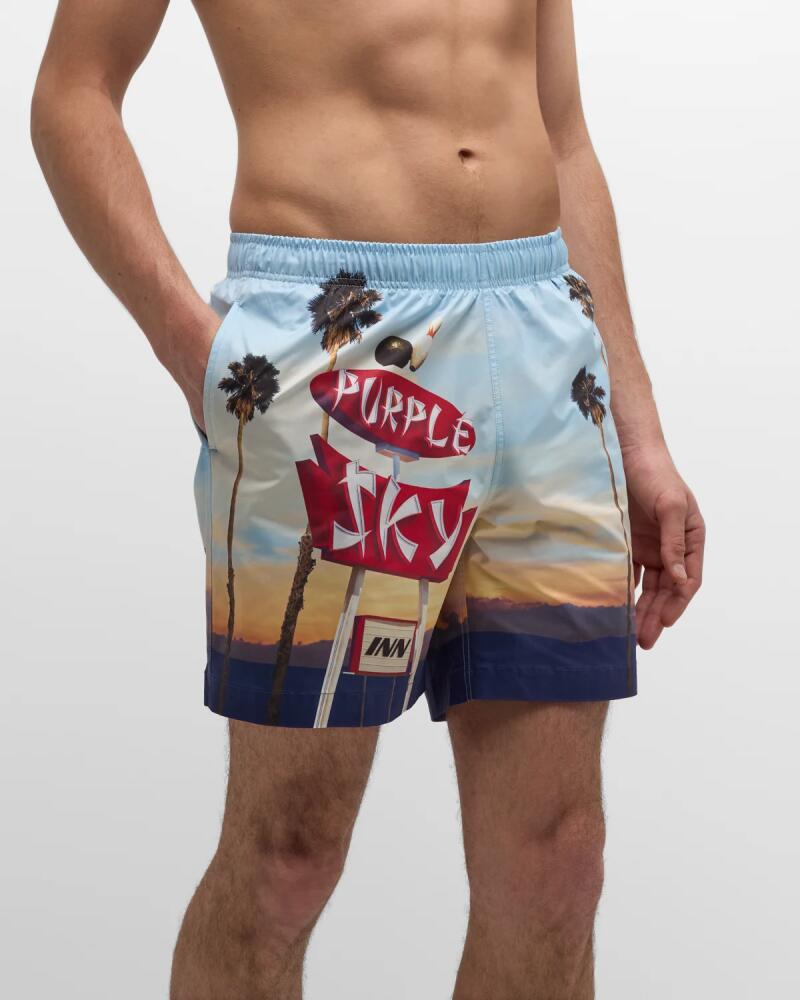 PURPLE x Blue Sky Inn Men's Printed Pull-On Shorts Cover