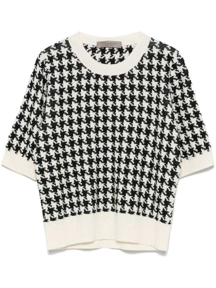 D.Exterior houndstooth top - White Cover