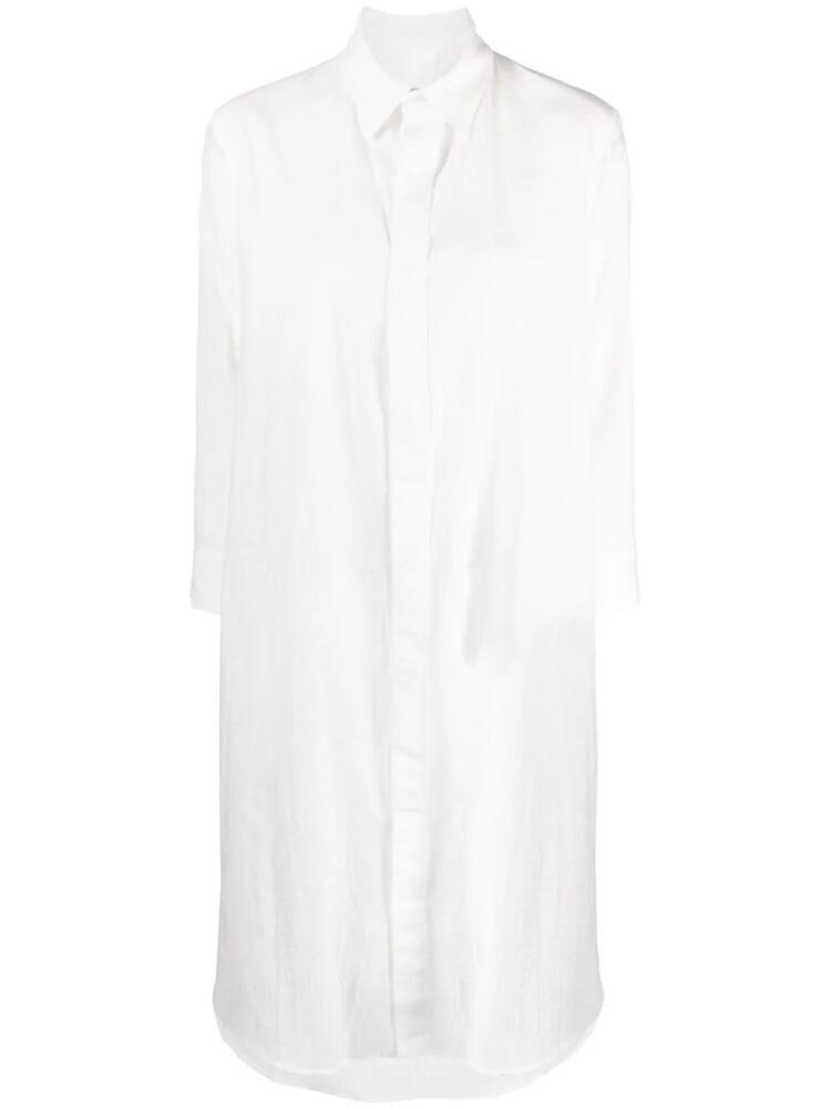 Yohji Yamamoto classic-collar cotton dress - White Cover