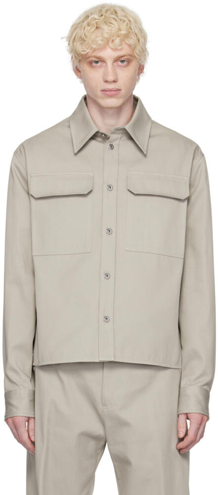 Bottega Veneta Gray Button Shirt Cover