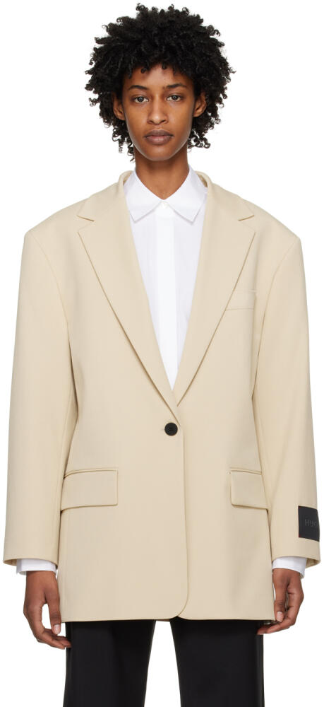 Hugo Beige Longline Blazer Cover