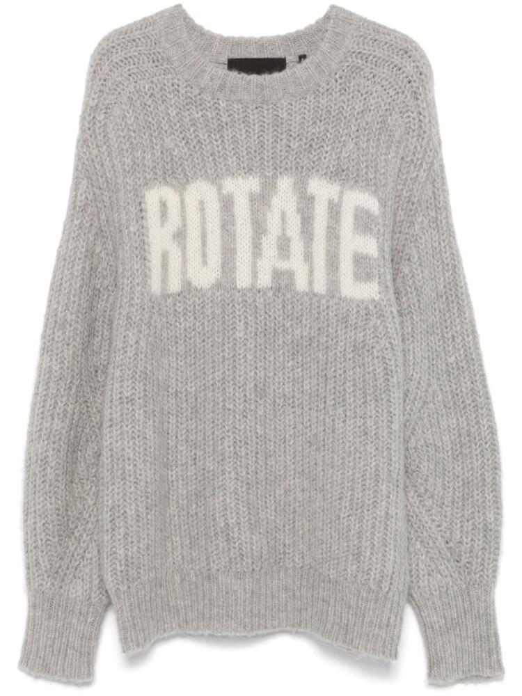 ROTATE BIRGER CHRISTENSEN intarsia-knit sweater - Grey Cover