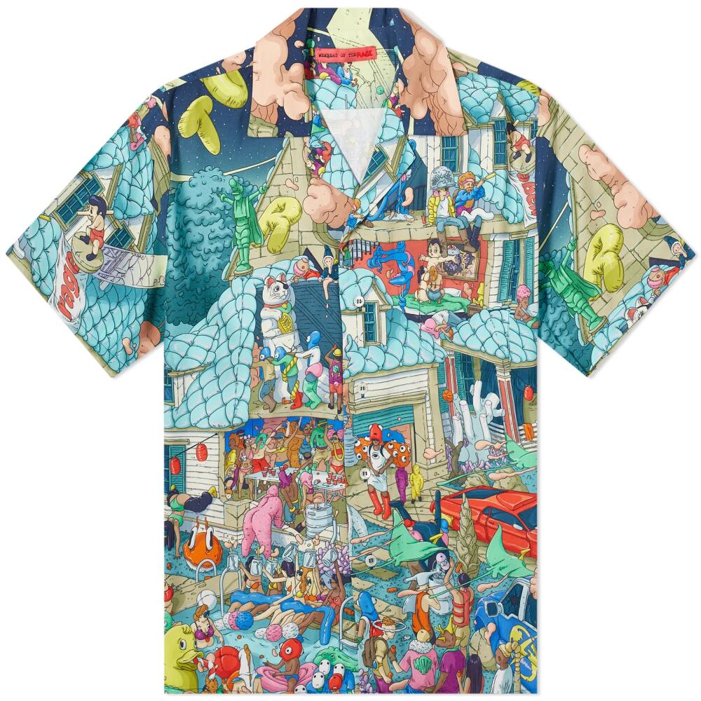 Members of the Rage Men's Party Vacation Shirt in Custom Made Motr Party Print Cover