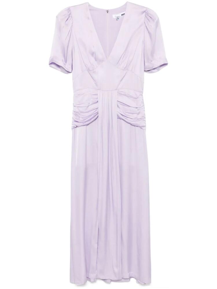 ROTATE BIRGER CHRISTENSEN satin V-neck midi dress - Purple Cover