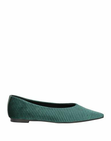 Giulia Neri Woman Ballet flats Emerald green Textile fibers Cover