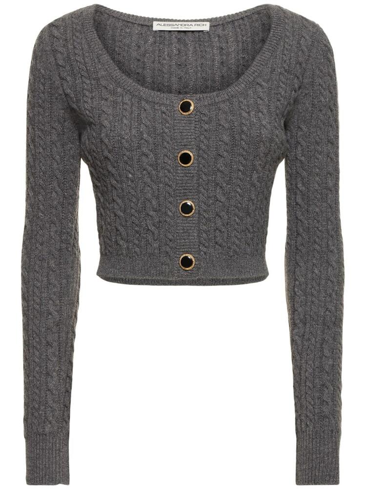 ALESSANDRA RICH Wool Knitted Cardigan Cover